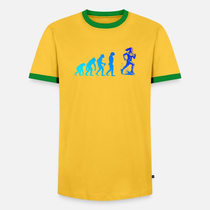 Direct Running Statement - Men's Ringer Shirt - yellow/green