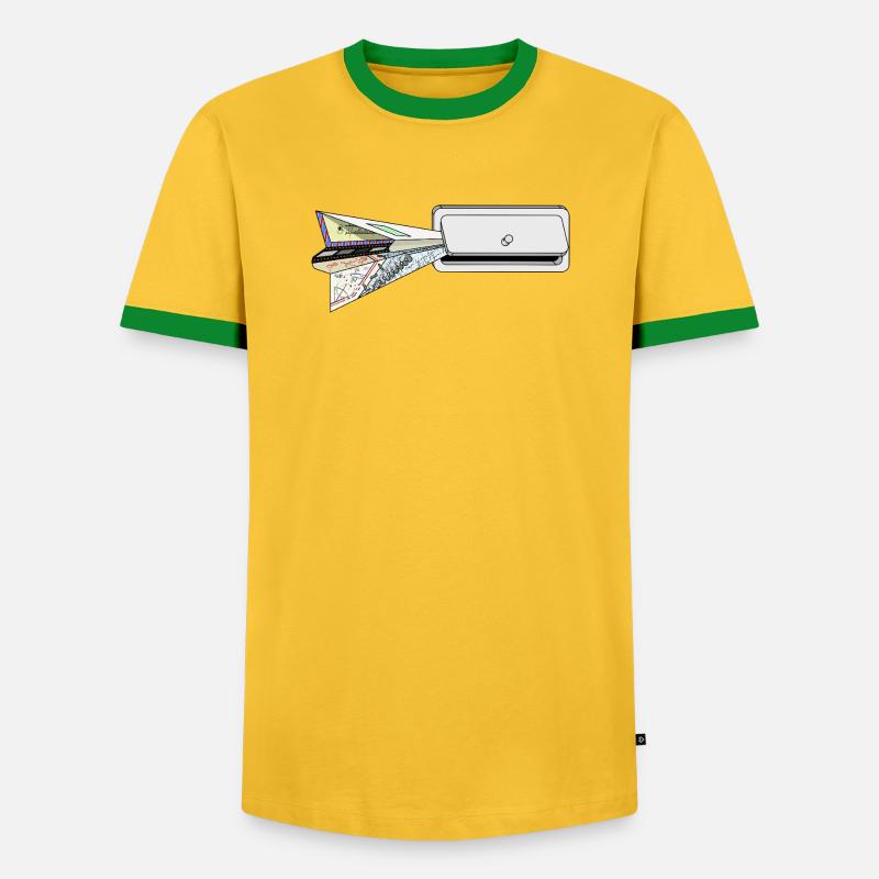 PLAN - Men's Ringer Shirt - yellow/green