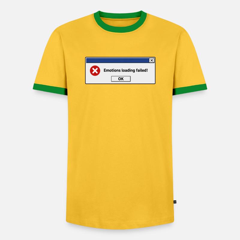 Emotions loading failed - Men's Ringer Shirt - yellow/green 