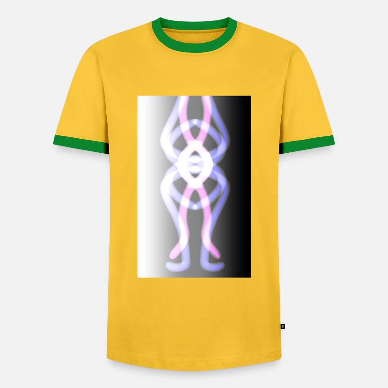 Figure, Fantasy, Pattern - Men's Ringer Shirt - yellow/green