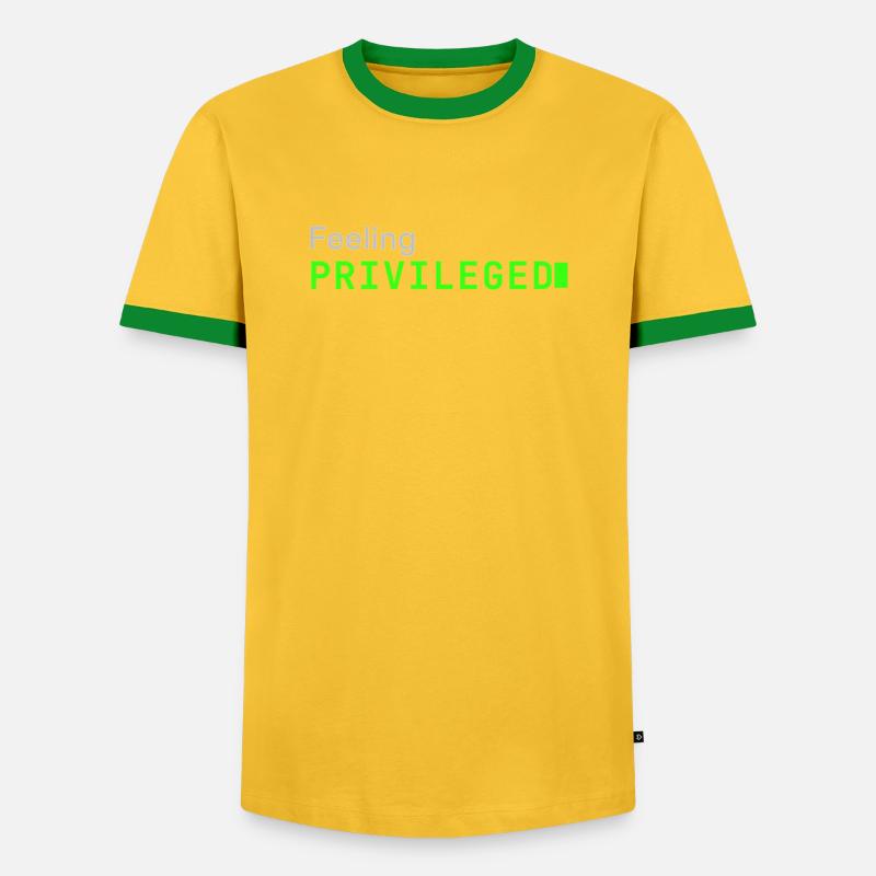 Feeling Privileged | Developer mood - Männer Kontrast-T-Shirt - Gelb/Grün