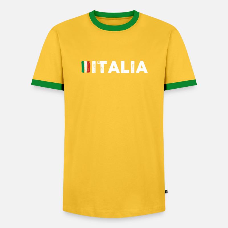 request_image_needed - Men's Ringer Shirt - yellow/green 