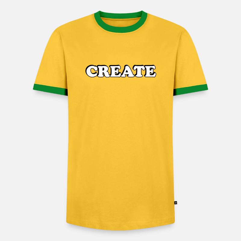 Create - Men's Ringer Shirt - yellow/green 