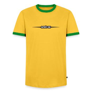 Ligne après-ski - T-shirt contrasté Homme - jaune/vert  - Devant - AI Model Female 172 light (172cm) & AI Model Male 178 dark (178cm)