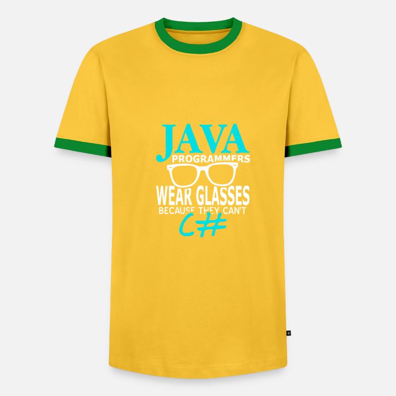 Programmer - Men's Ringer Shirt - yellow/green 