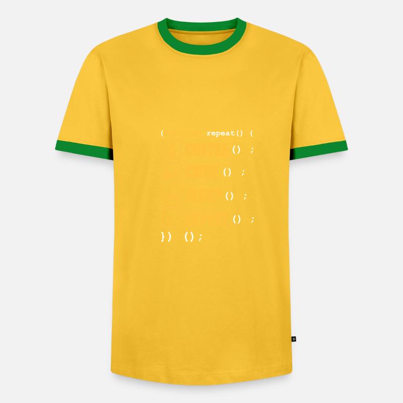 programmer - Men's Ringer Shirt - yellow/green