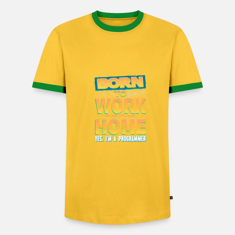 programmer - Men's Ringer Shirt - yellow/green 