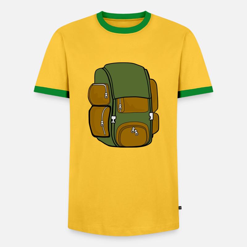 backpack - Men's Ringer Shirt - yellow/green 