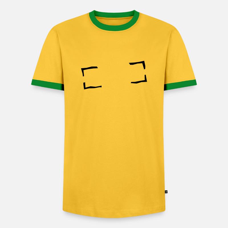 Frame - Men's Ringer Shirt - yellow/green 