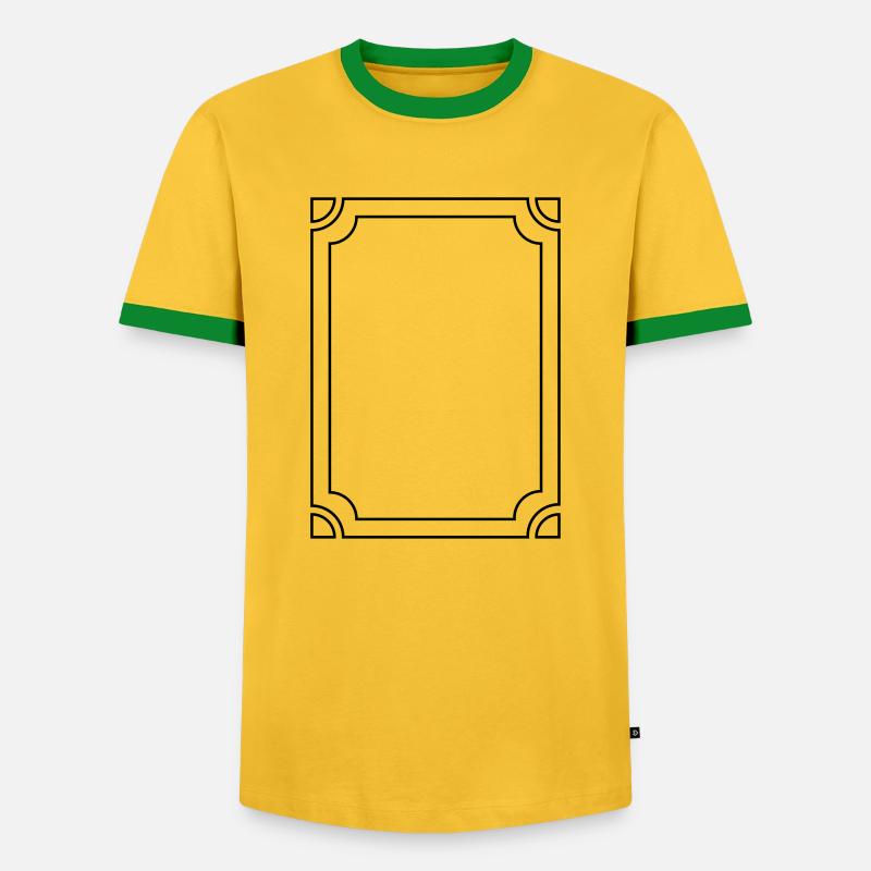 Bilderrahmen - Männer Kontrast-T-Shirt - Gelb/Grün