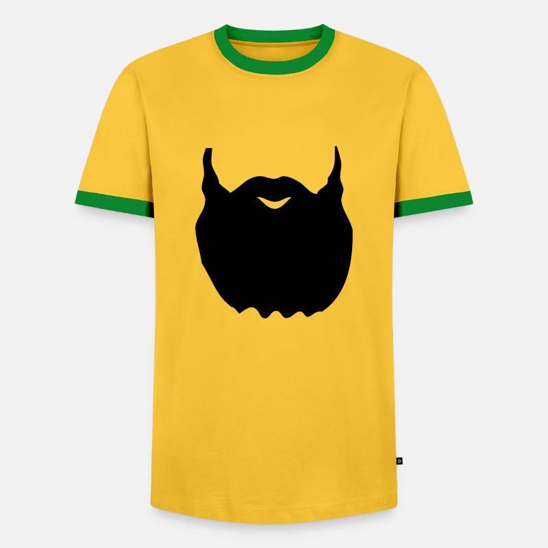 bart - Männer Kontrast-T-Shirt - Gelb/Grün 