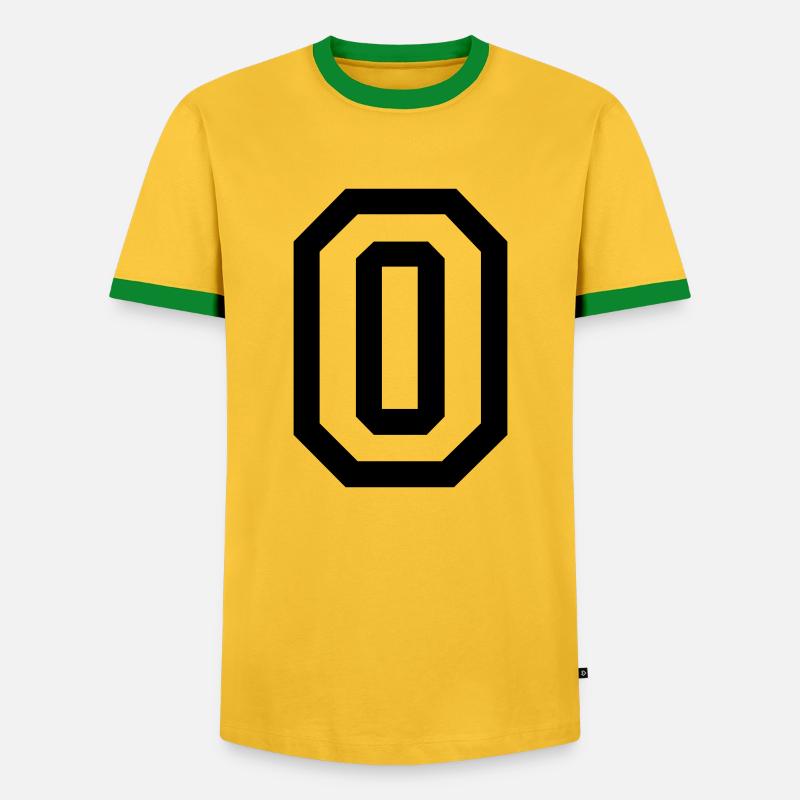 zu Null - Männer Kontrast-T-Shirt - Gelb/Grün 