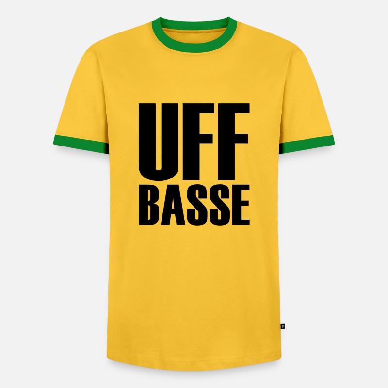 Uffbasse - Männer Kontrast-T-Shirt - Gelb/Grün 