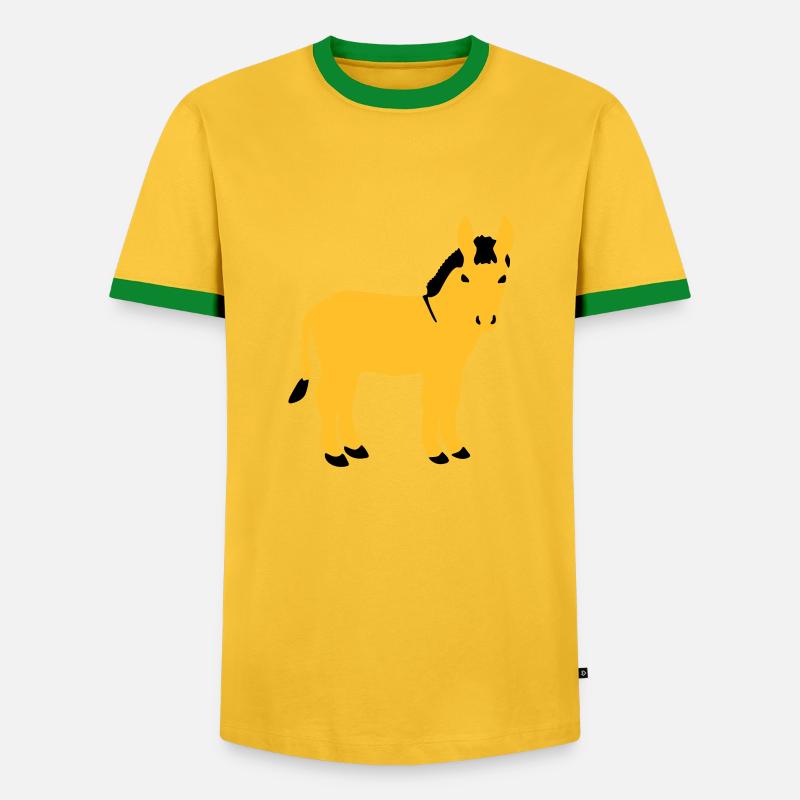 Donkey - Men's Ringer Shirt - yellow/green