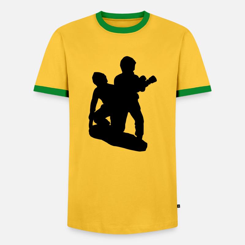fire fighting binomial - Men's Ringer Shirt - yellow/green 