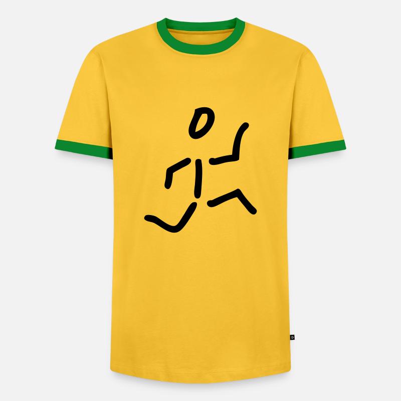 runner - Men's Ringer Shirt - yellow/green 