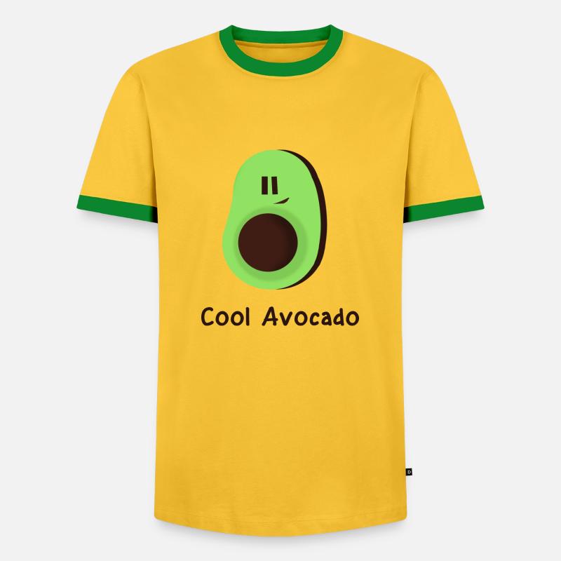Cool avocado - Men's Ringer Shirt - yellow/green 