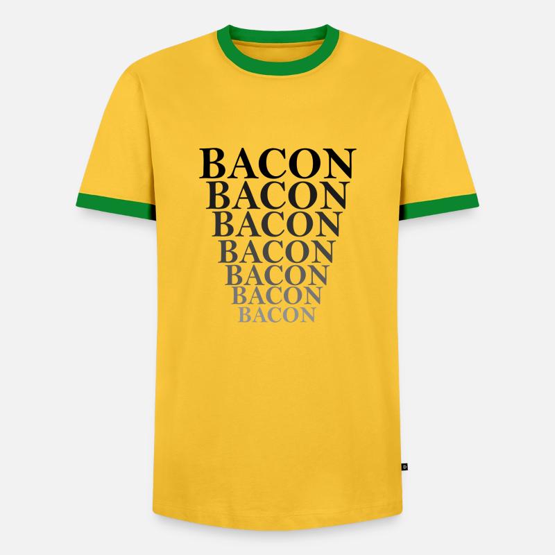 BACON wird kleiner verlauf - Männer Kontrast-T-Shirt - Gelb/Grün 