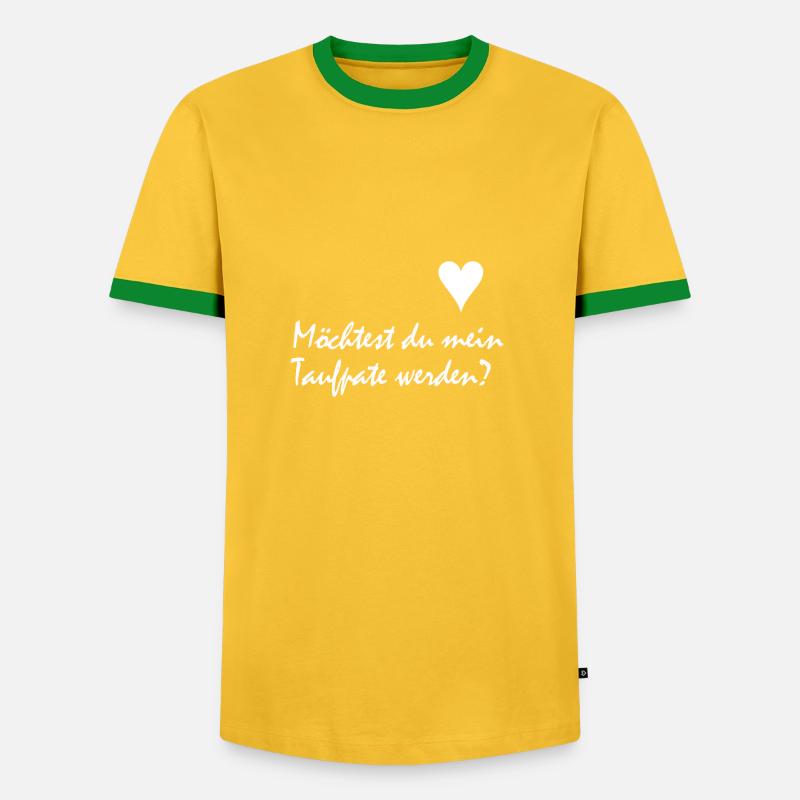 Taufpate - Männer Kontrast-T-Shirt - Gelb/Grün 