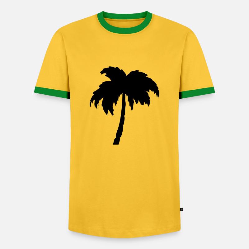 Palm tree - Men's Ringer Shirt - yellow/green