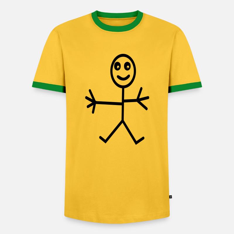 comic - Männer Kontrast-T-Shirt - Gelb/Grün