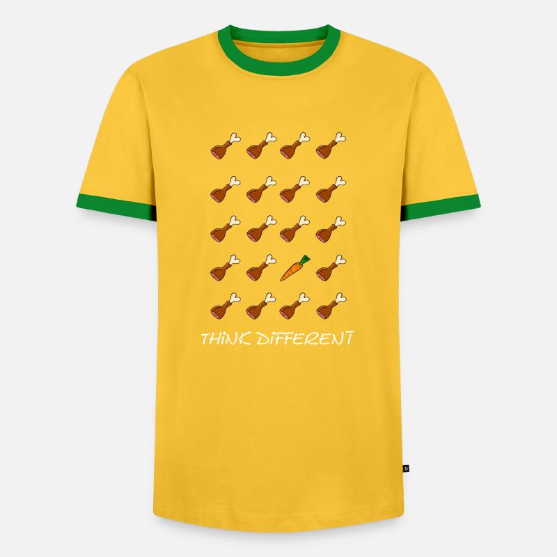 Think different - Men's Ringer Shirt - yellow/green