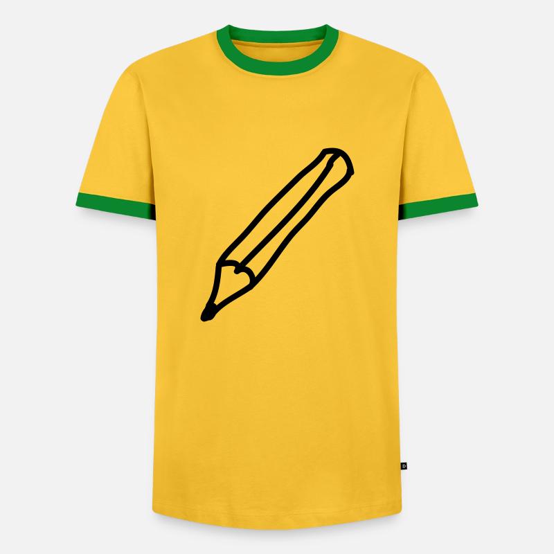 stift_1c - Men's Ringer Shirt - yellow/green