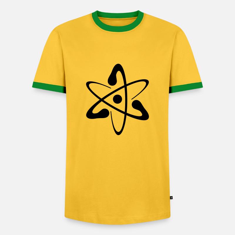 science_atom - Männer Kontrast-T-Shirt - Gelb/Grün 