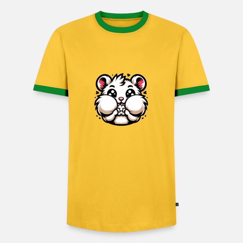 Hermann Hamsterbäckchen - Men's Ringer Shirt - yellow/green