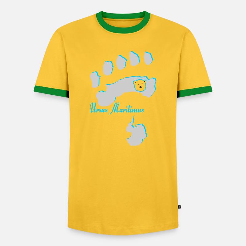 Eisbär 7 - Männer Kontrast-T-Shirt - Gelb/Grün 