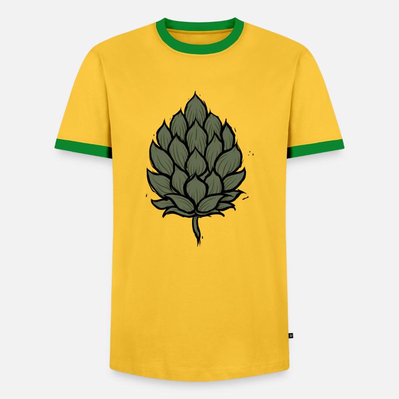 Hops - Men's Ringer Shirt - yellow/green