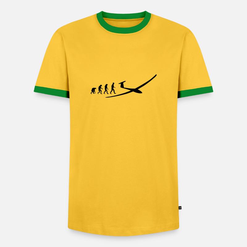 glider evolution - Men's Ringer Shirt - yellow/green 