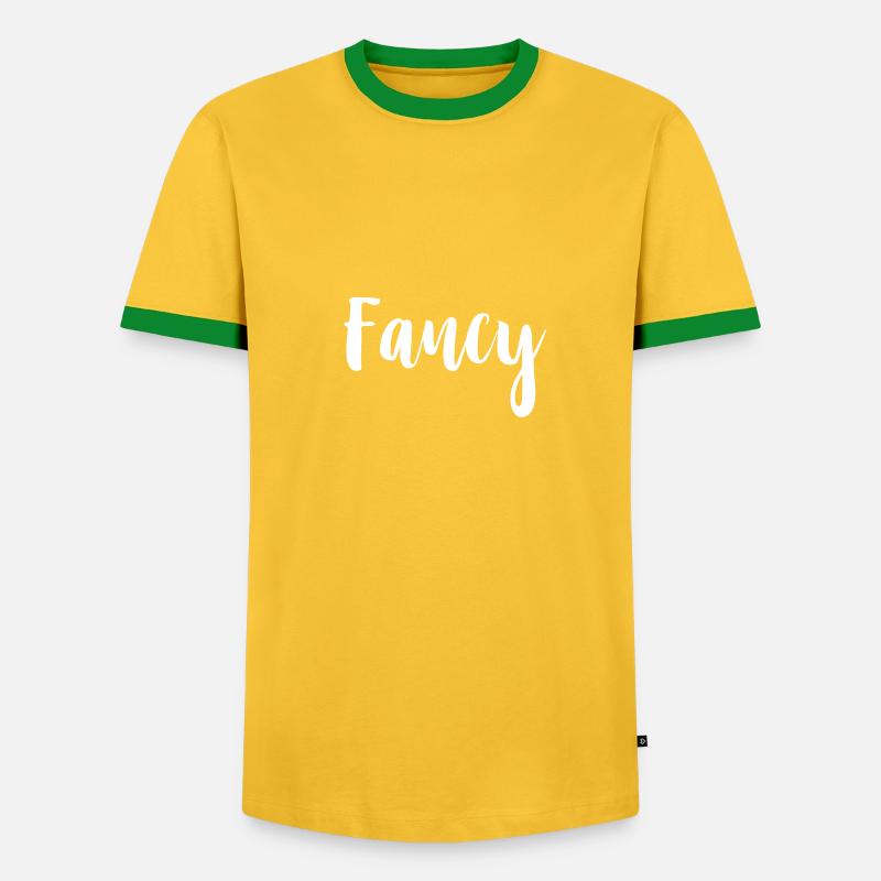 Fancy knows - Men's Ringer Shirt - yellow/green 