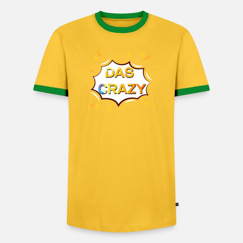 Das Crazy Farbexplosion - Männer Kontrast-T-Shirt - Gelb/Grün 