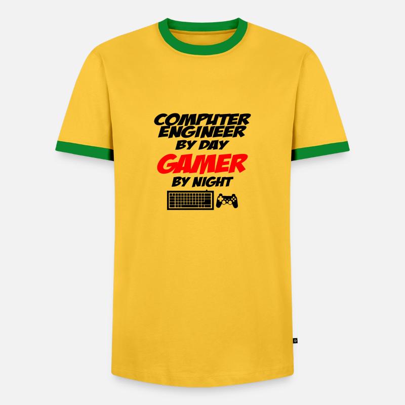Computer engineer - Men's Ringer Shirt - yellow/green 