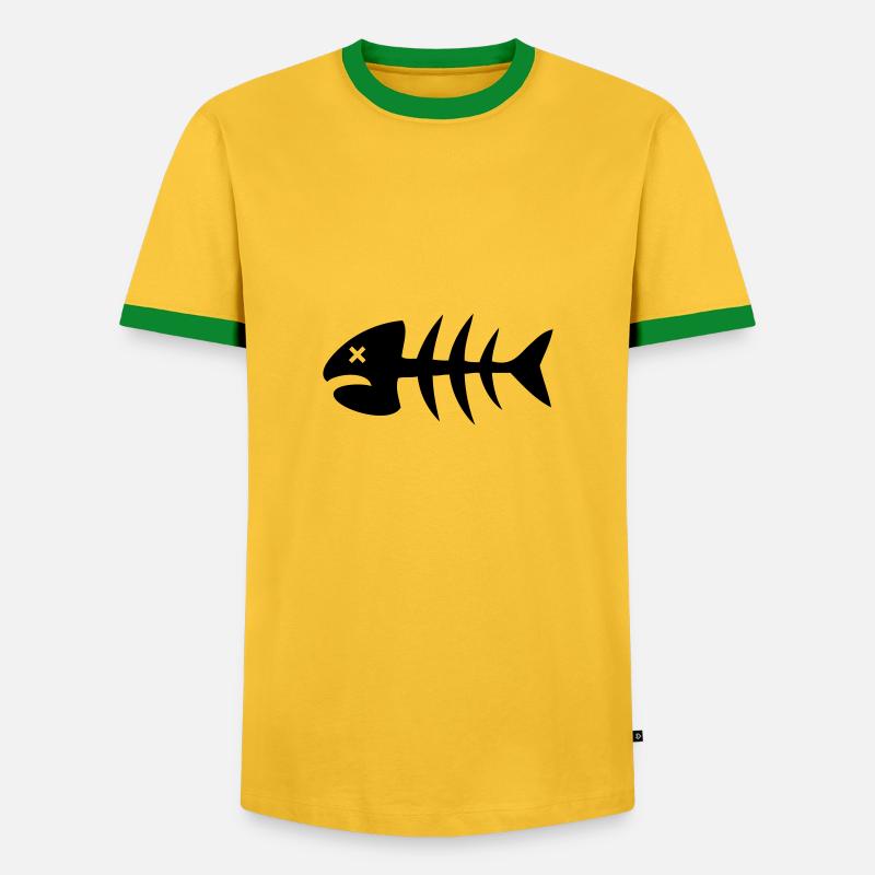 Dead fish - Men's Ringer Shirt - yellow/green