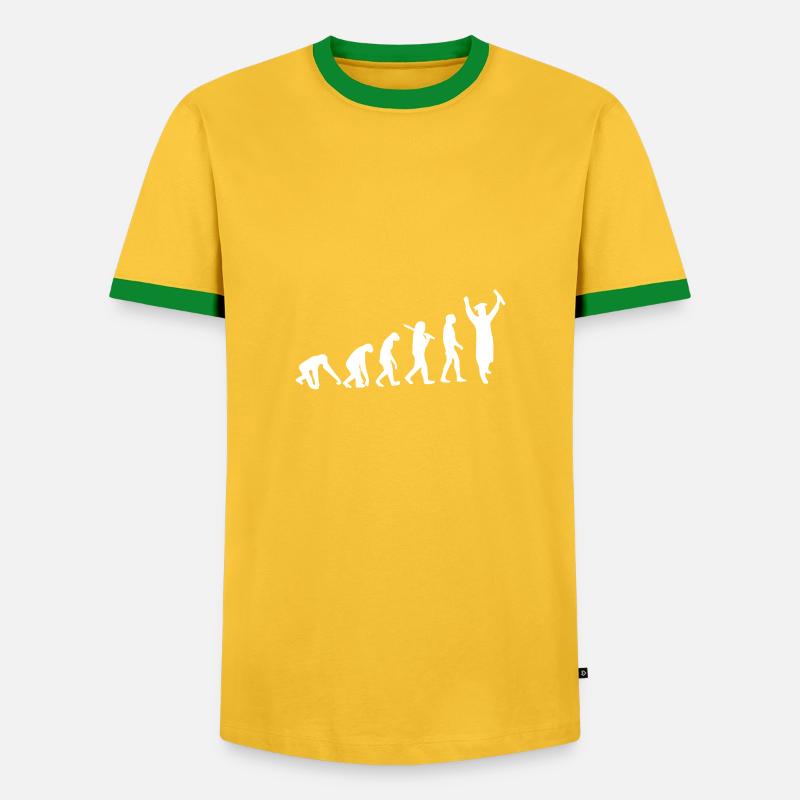 evolution - Men's Ringer Shirt - yellow/green