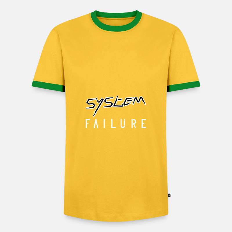 System failure - Men's Ringer Shirt - yellow/green