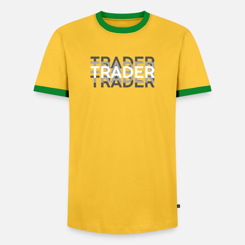 Commerçant - T-shirt contrasté Homme - jaune/vert