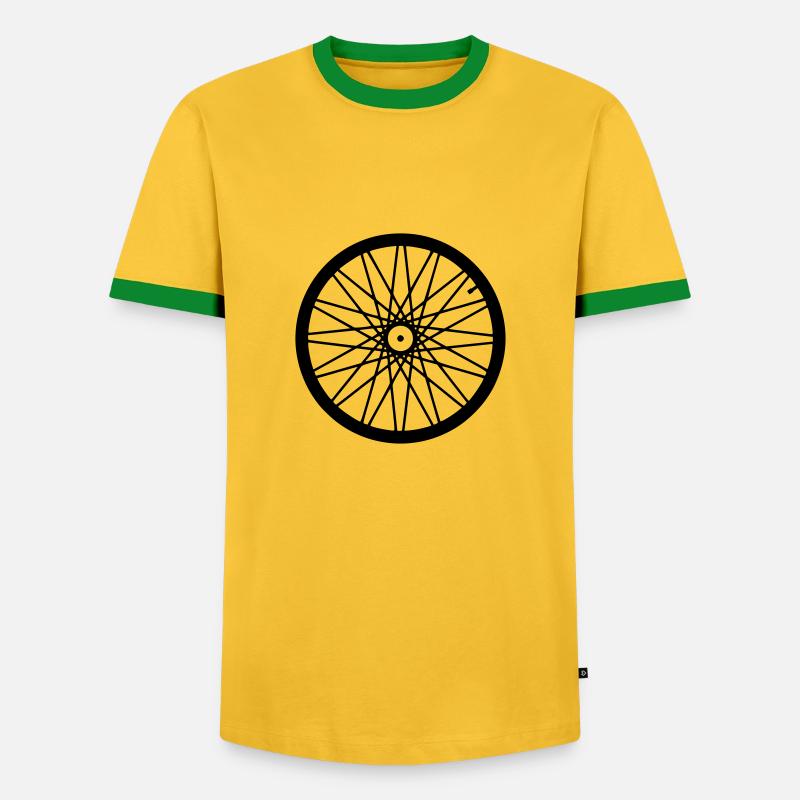Bicycle Tires - Simple Statement - Men's Ringer Shirt - yellow/green