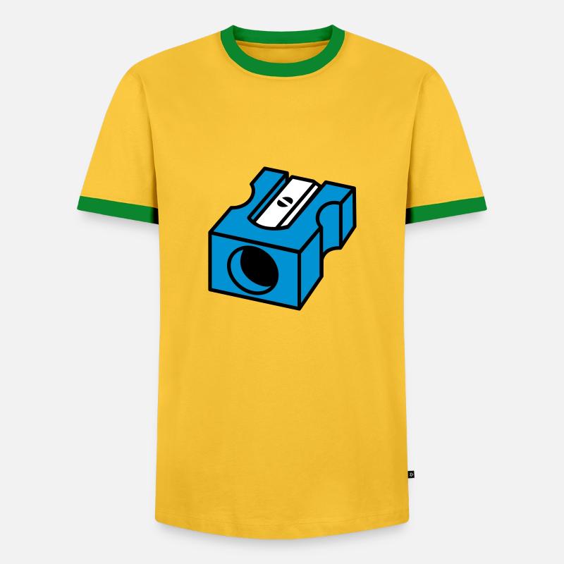 sharpener - Men's Ringer Shirt - yellow/green 