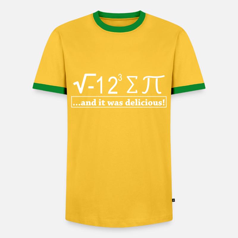 Math formula delicious - Men's Ringer Shirt - yellow/green 