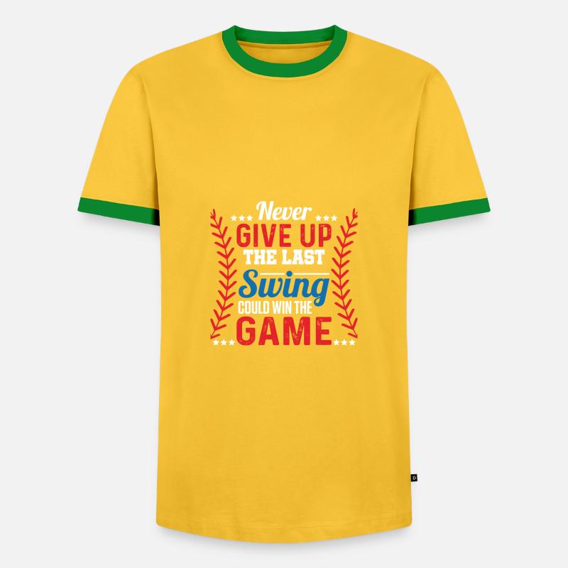 Baseball game - Men's Ringer Shirt - yellow/green
