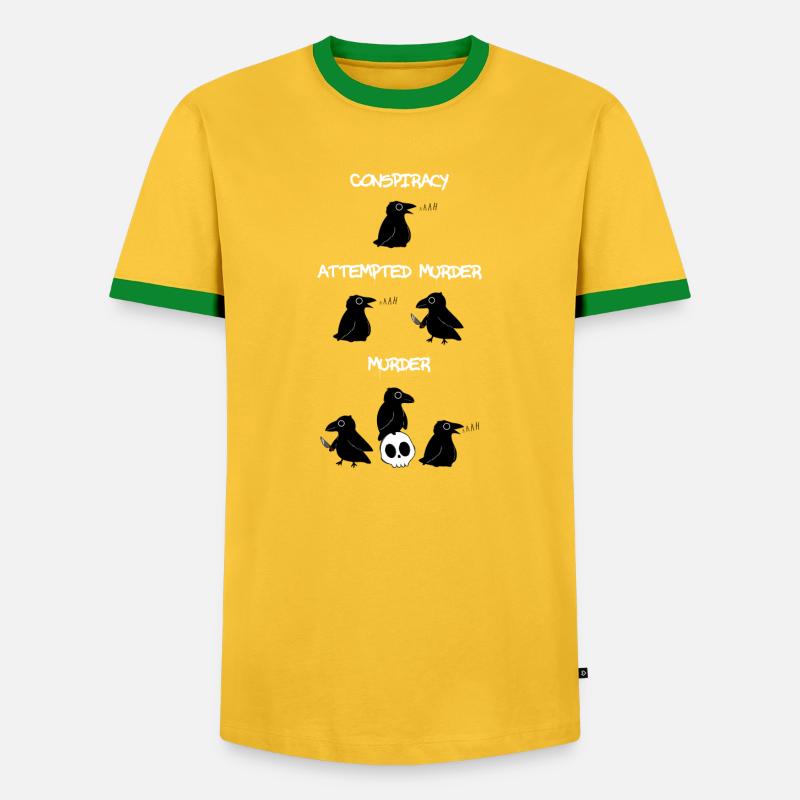 Conspiracy - Attempted Murder - Murder - Men's Ringer Shirt - yellow/green