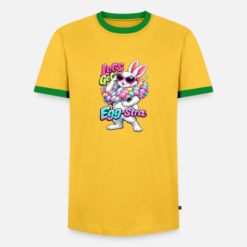 Egg-stra Special Easter Eggs - Men's Ringer Shirt - yellow/green 