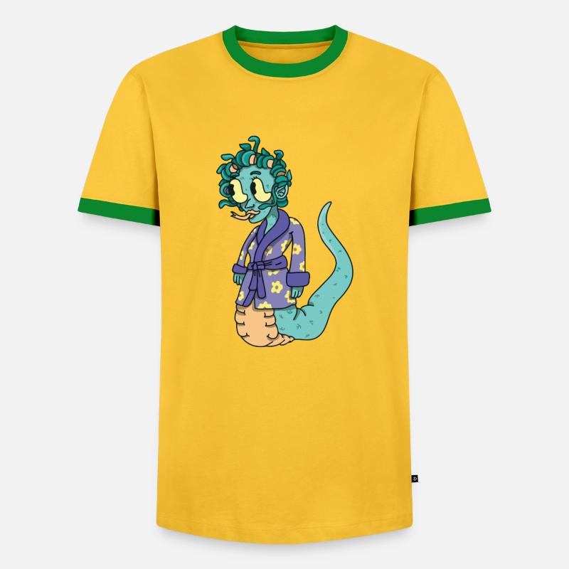 Sample - Men's Ringer Shirt - yellow/green 