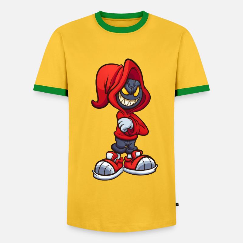 Little Devil - Men's Ringer Shirt - yellow/green