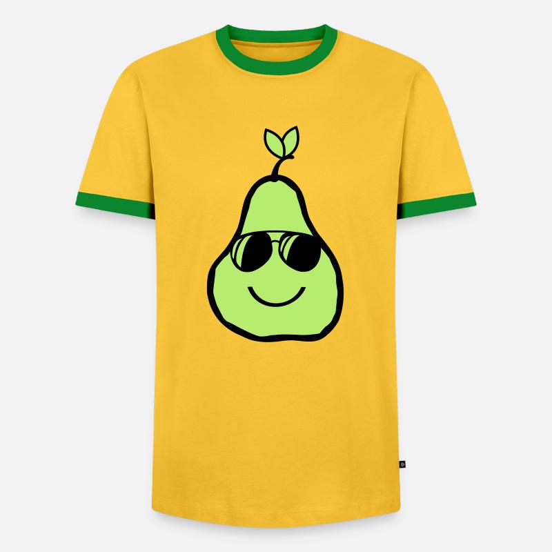 cool pear - Men's Ringer Shirt - yellow/green 