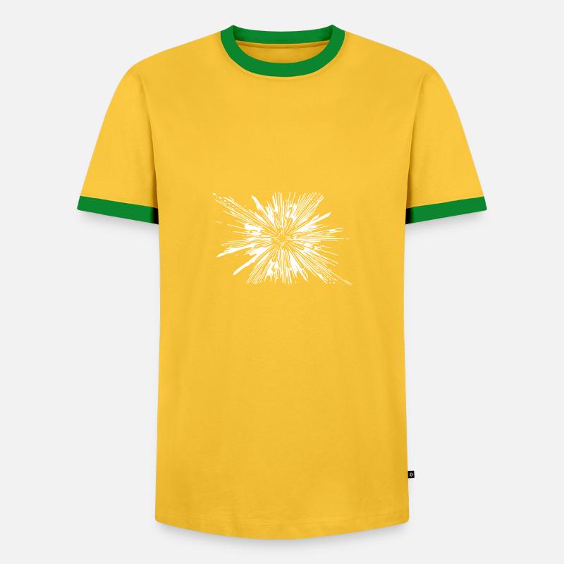 Vector Splash Explosion - Men's Ringer Shirt - yellow/green