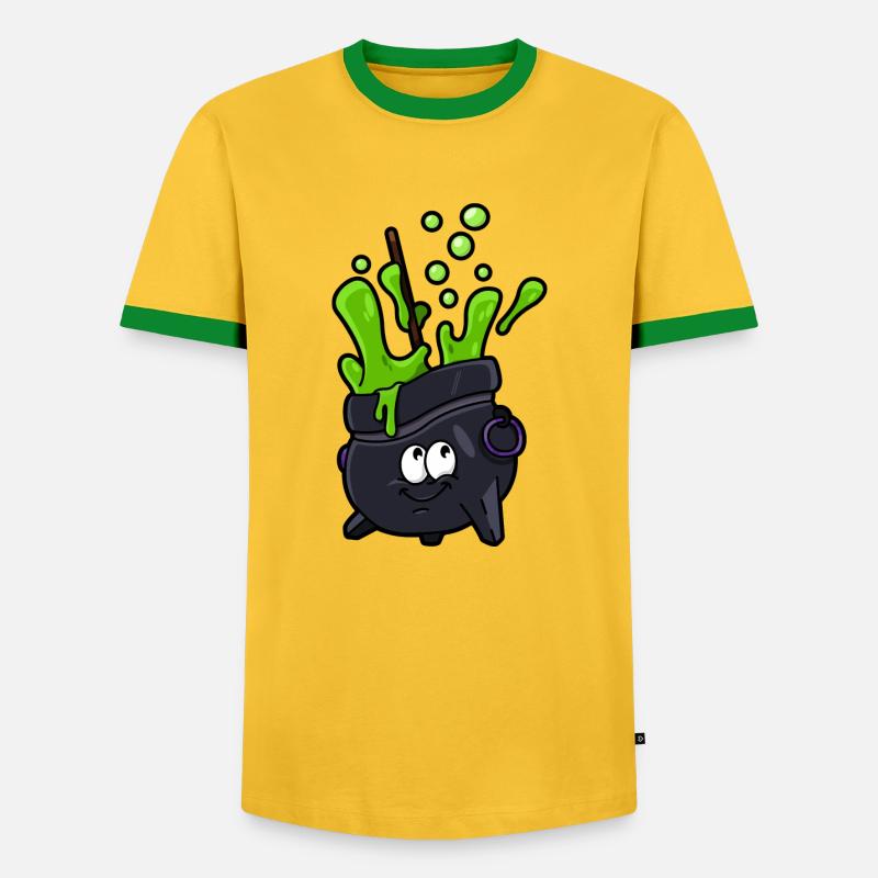 Magical Cauldron - Men's Ringer Shirt - yellow/green 